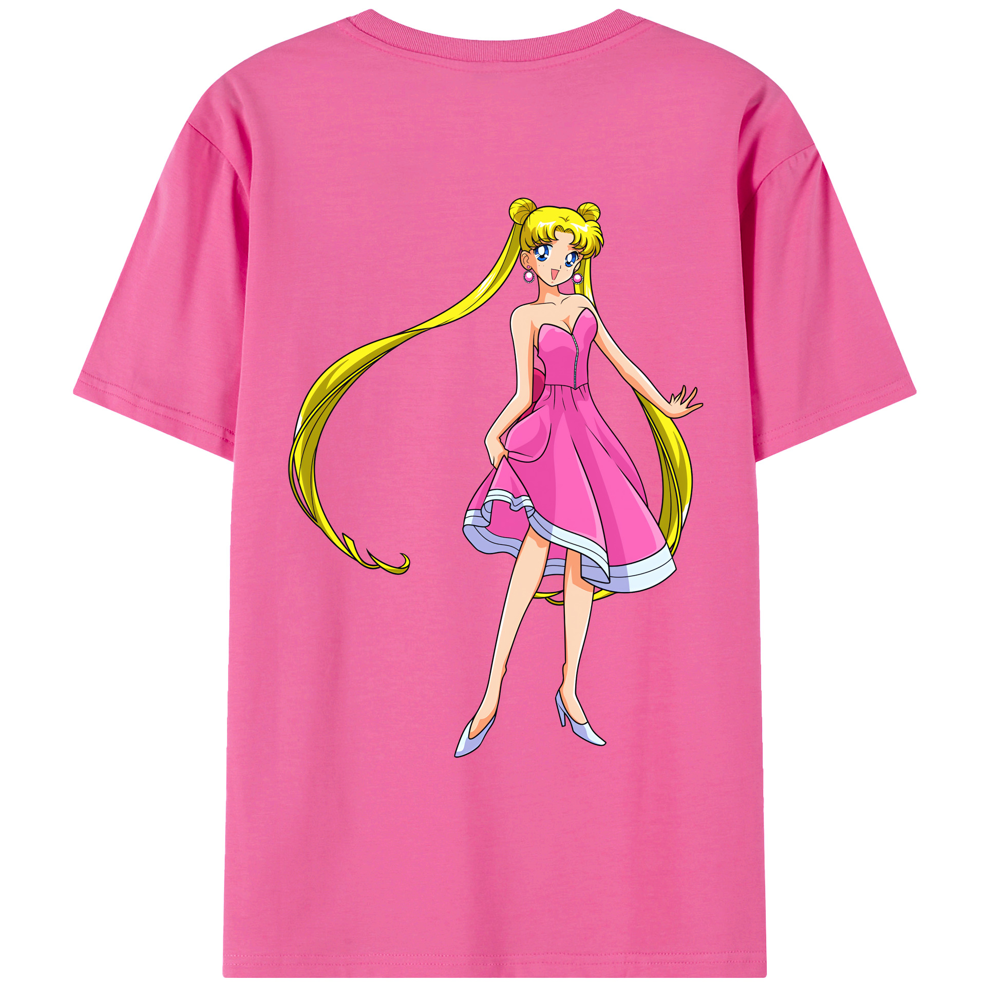 （画像用） 美少女戦士セーラームーン 愛野 美奈子 あいの みなこ Sailor Moon Aino Minako レディース半袖Tシャツ(バックプリント)